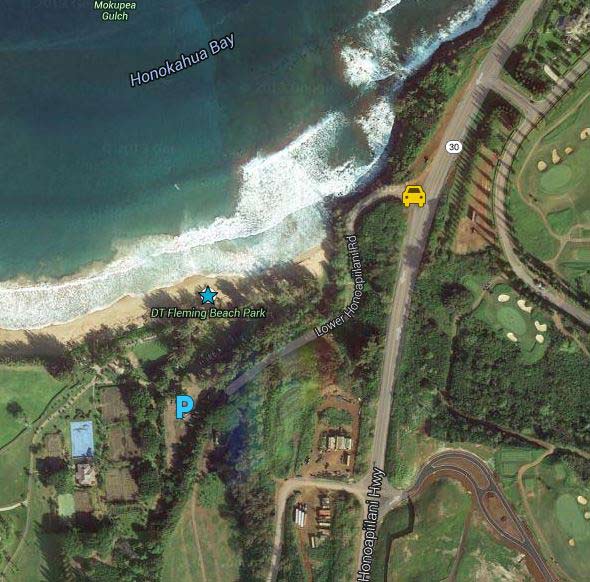 DT Fleming Beach Google Map Image