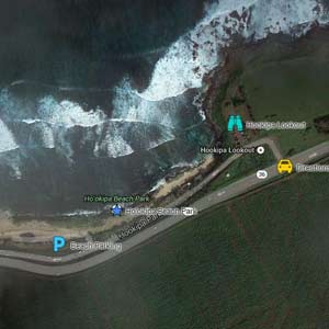 Hookipa Beach Google Map Image