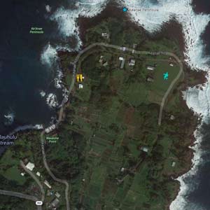 Keanae Peninsula Google Map Image