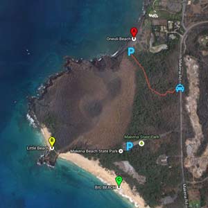 Makena Beach Park Google Map Image