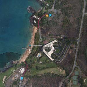 Maluaka Beach Google Map Image