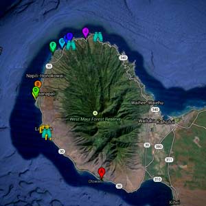 Google Maui West Area Map Image