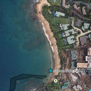 Mokapu Beach Google Map Image