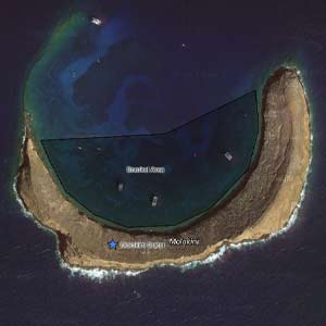 Molokini Crater Google Map Image