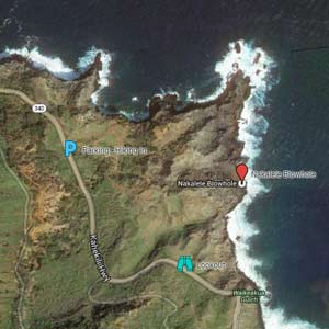 Nakalele Point Blowhole Google Map Image