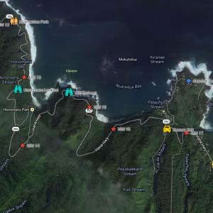 Road to Hana Google Map Image