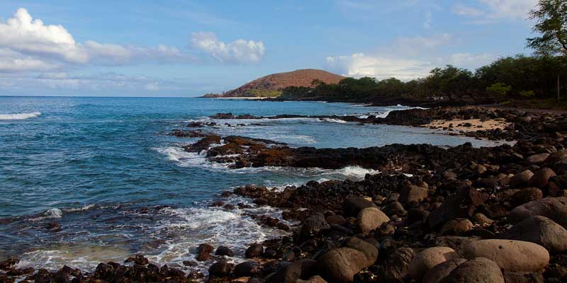 Lava shoreline looking south