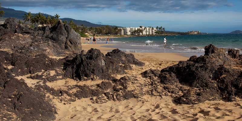 Charley Young Beach looking south to Kamaole beach