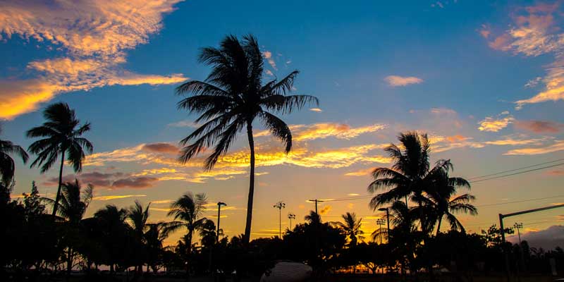 sunset downtown Kihei