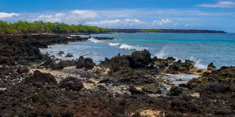 La Perouse Bay lava shoreline