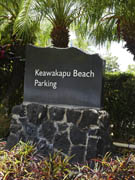 Keawakapu Beach parking sign