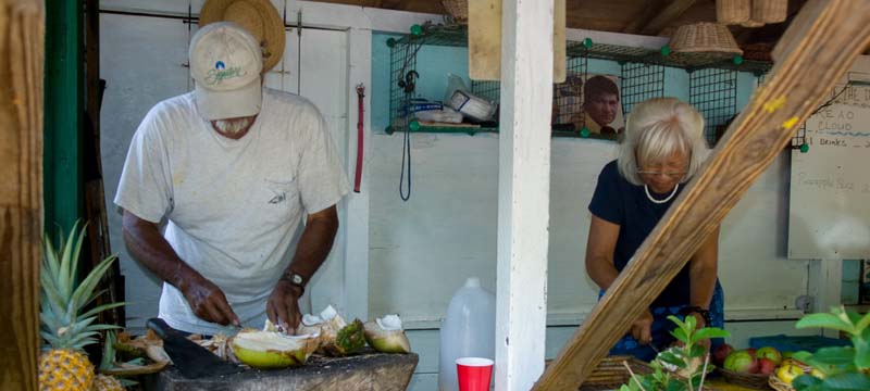 Honokohau Bay coconut drinks