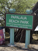 Papalua Beach sign